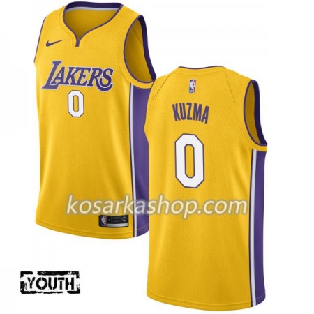 Dres Los Angeles Lakers Kyle Kuzma 0 Nike 2017-18 Zlato Swingman - Dječji